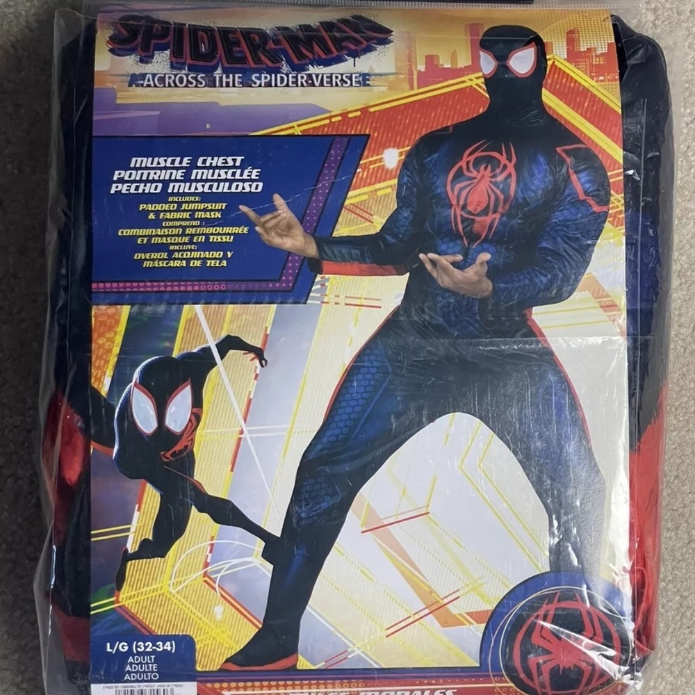 SPIDER-MAN SIDER-VERSE MILES MORALES HALLOWEEN COST PLAY COSTUME SIZE Large